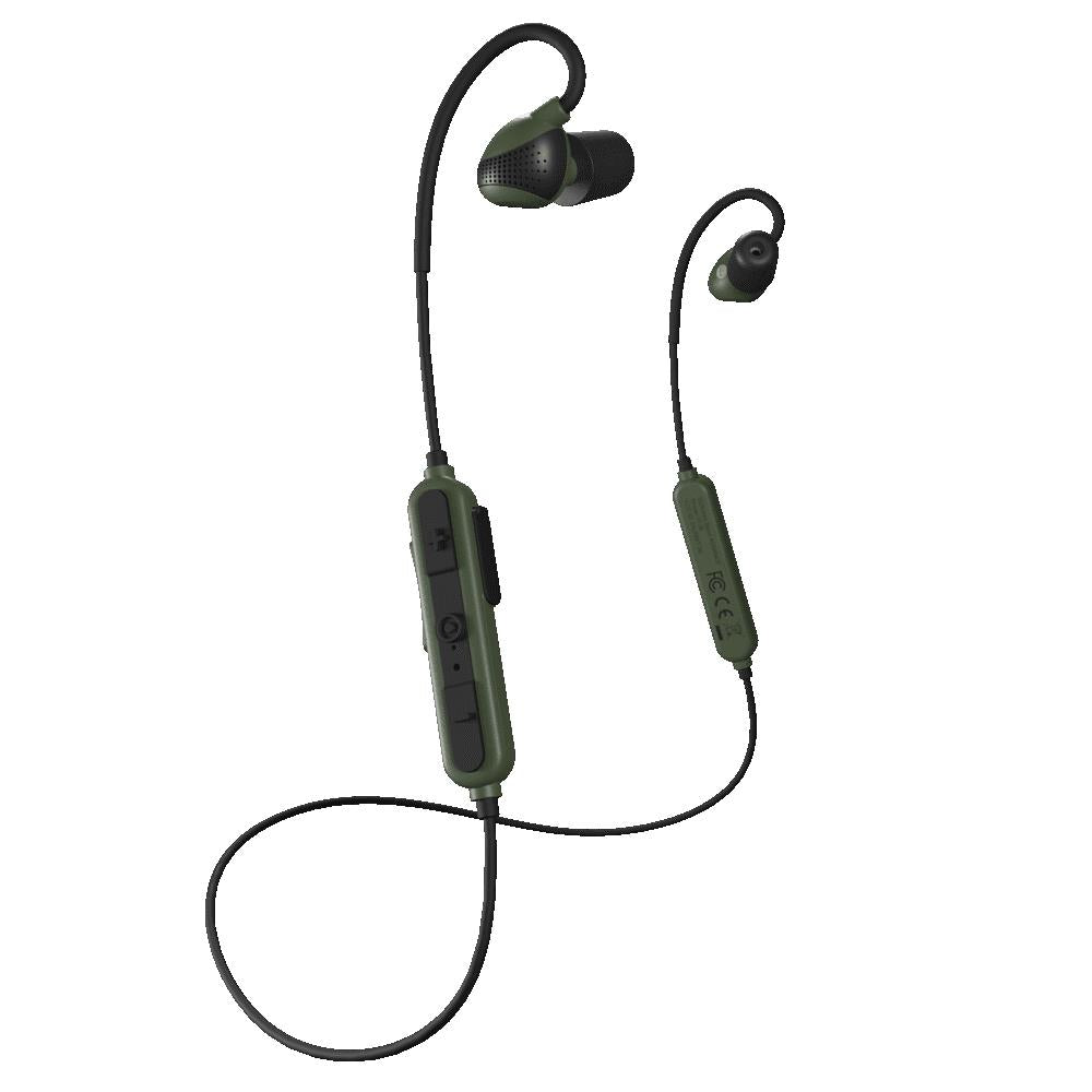 ROTHERY Advance Tactical Hearing Protection by ISOTunes Sport, black earmuffs with adjustable headband and noise-canceling features