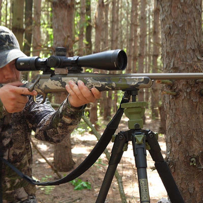ROTHERY Edge Carbon Fiber Tripod Shooting Stick by Primos, lightweight and sturdy outdoor hunting accessory with adjustable legs.