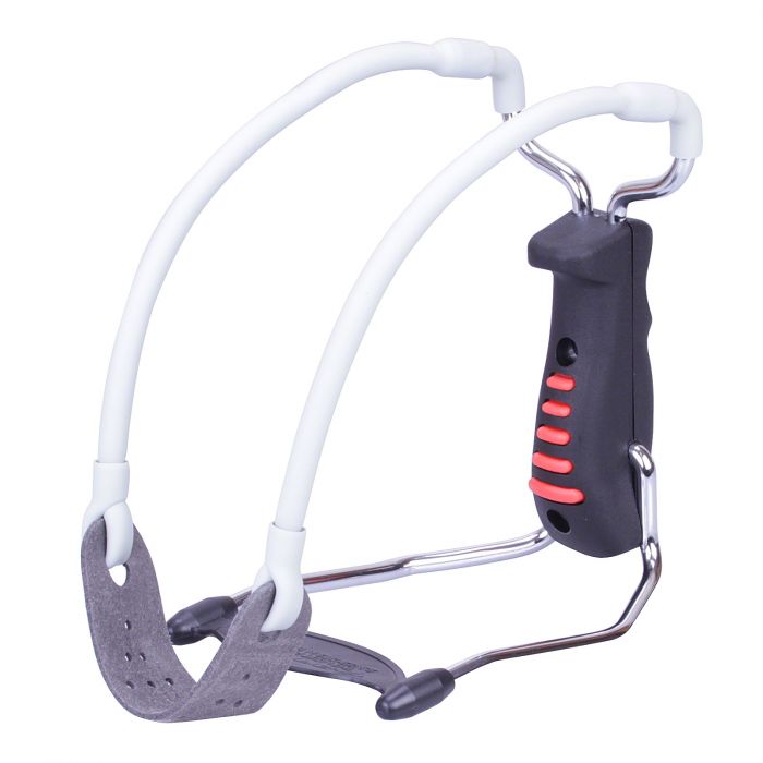 Barnett Black Widow slingshot catapult by Rothery with 100 eco-friendly green mud balls, shown with the slingshot and green balls.