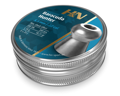 Rothery H&N Baracuda .22 caliber pellets for air rifles, shown in a close-up image with packaging details.
