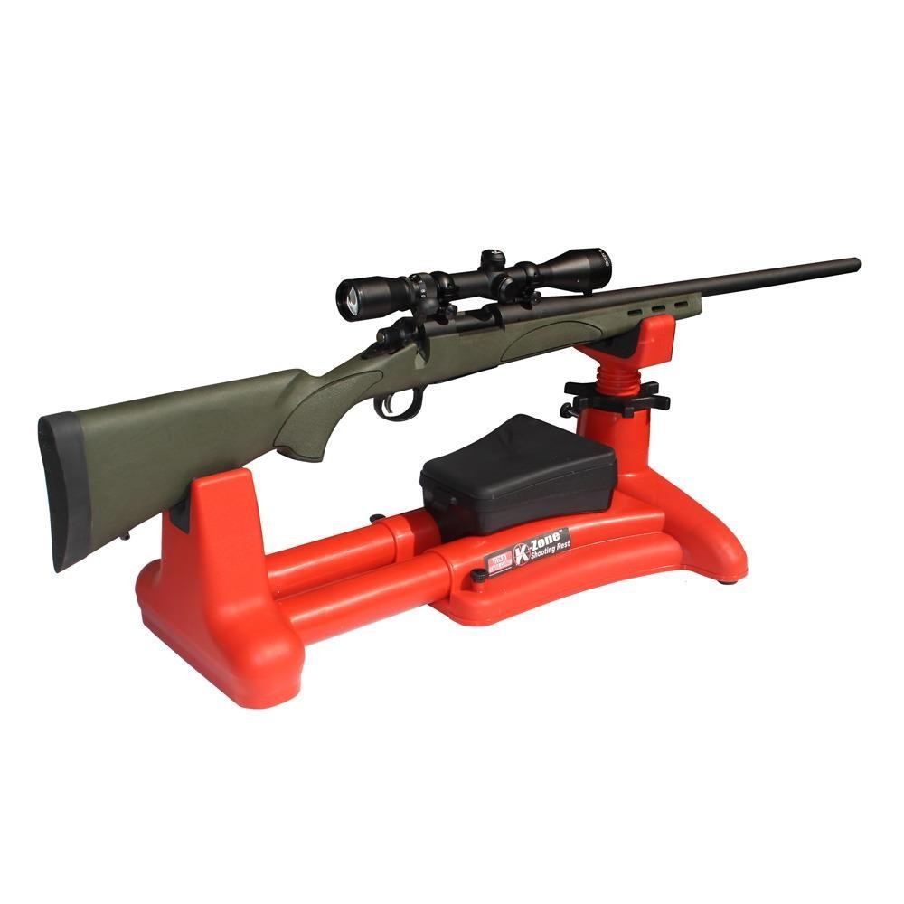 Rothery MTM K-Zone Shooting Rest for firearms, adjustable support with padded cradle for stability during shooting sessions.