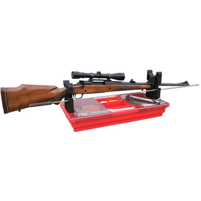Portable ROTHERY MTM rifle and shotgun maintenance centre with organized compartments for firearm cleaning and maintenance.