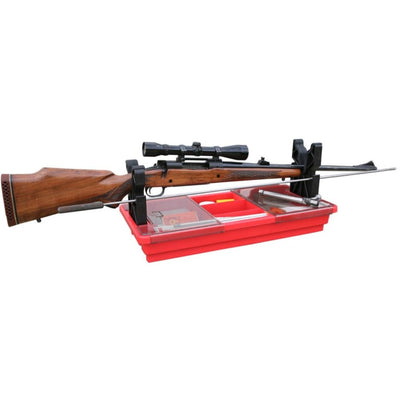 ROTHERY MTM portable rifle and shotgun maintenance centre with adjustable supports and cleaning compartments.