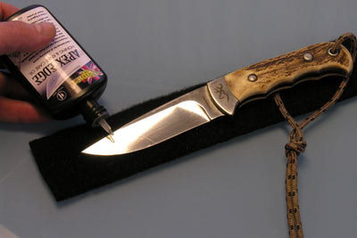 Rothery Napier Honing Oil bottle with label, used for sharpening and honing tools, on a white background.