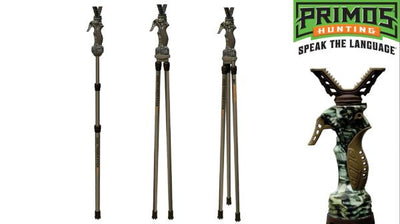 ROTHERY Primos Trigger Stick Gen 3 Tall Tripod in camo with adjustable legs and included camera mount for stable shooting support.