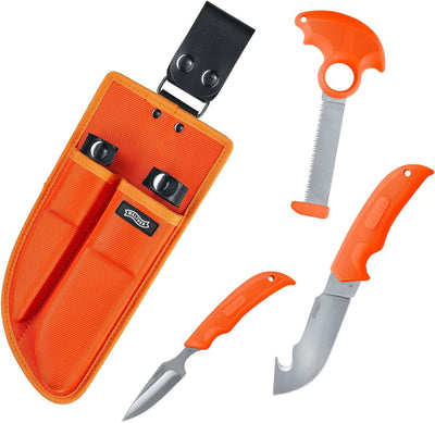 Set of three Walther hunters game processing knives by Rothery, featuring durable blades for field dressing and meat preparation.