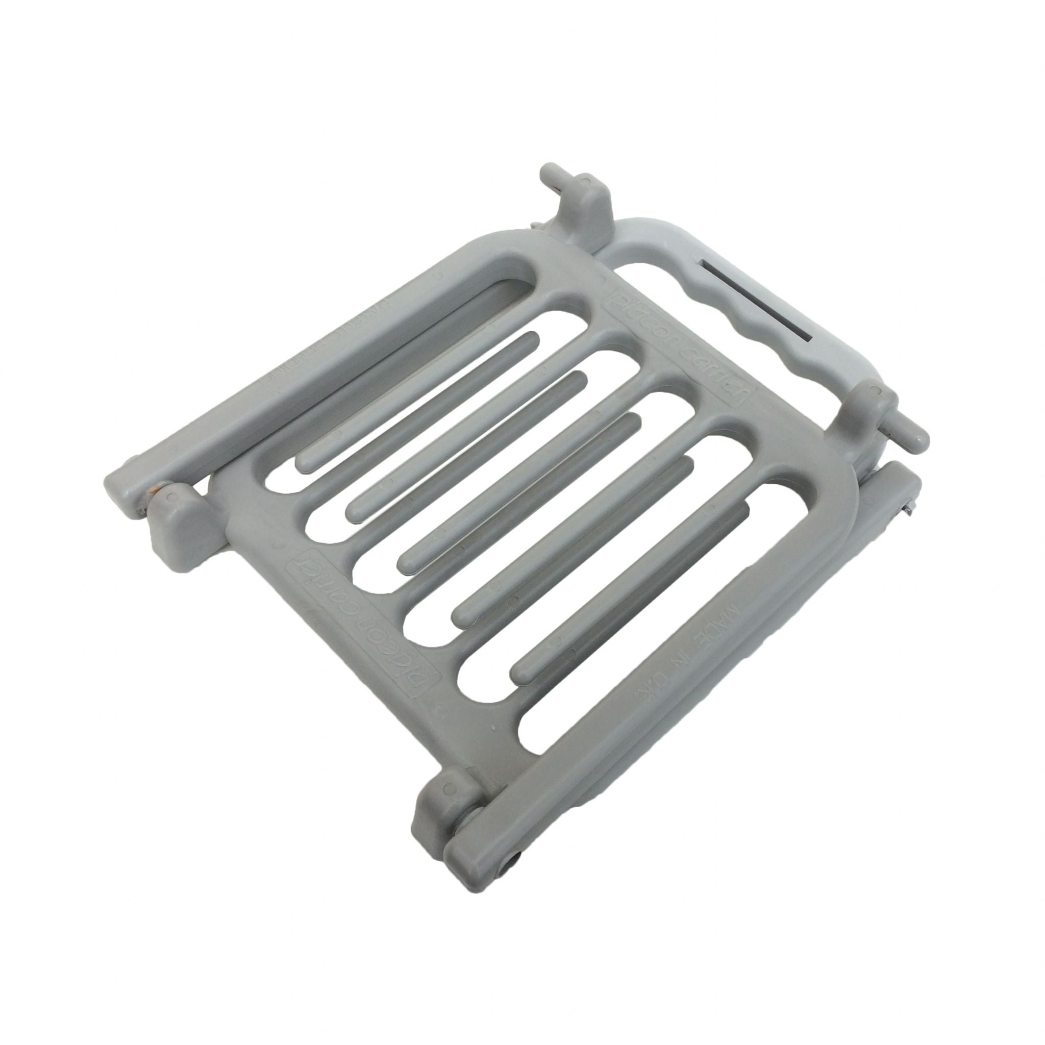 S C TOOL pigeon carrier, durable metal cage with door and handle for safe bird transportation.