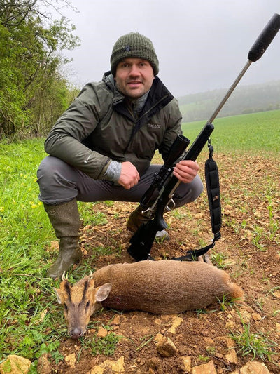 A1 Decoy Deer Stalking Syndicate set with wild boar area in Forest of Dean, featuring realistic hunting decoys and wildlife scene.
