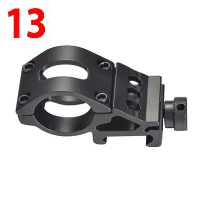 Offset side torch mount with thumb screw for 25mm security torch from Shenzhen Home Security, shown mounted with screw detail.