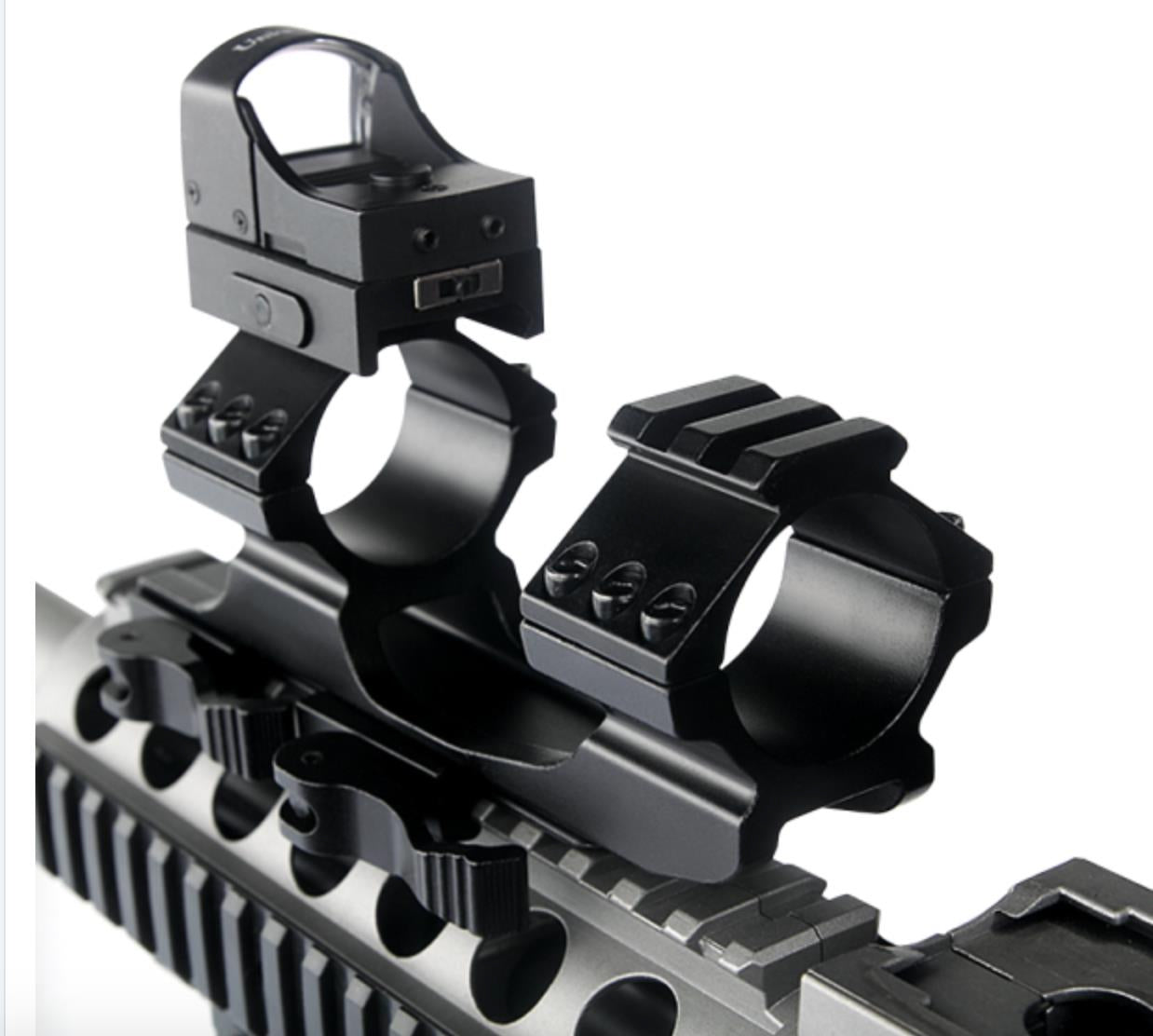 Alpex scope quick release mount by Shenzhen Home Security, showing secure mounting mechanism for firearm optics.