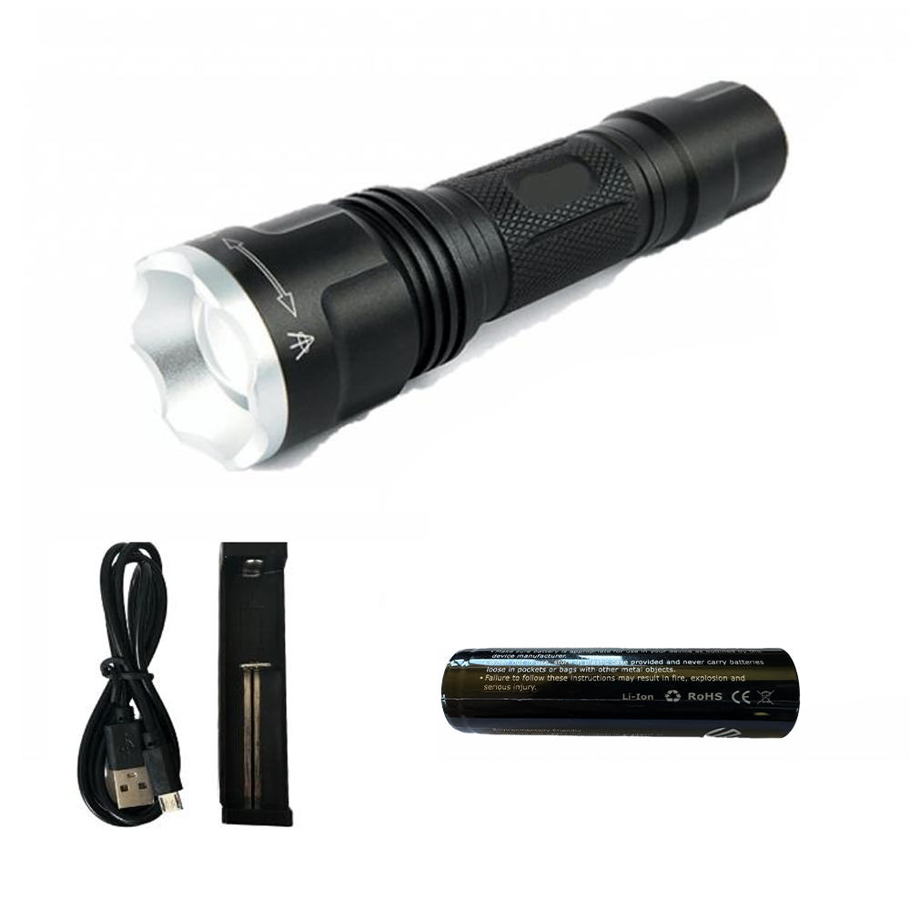 Nightsight Hell Fire infrared zoomable illuminator torch with tracer tip, used for night security and surveillance by Shenzhen Home Security