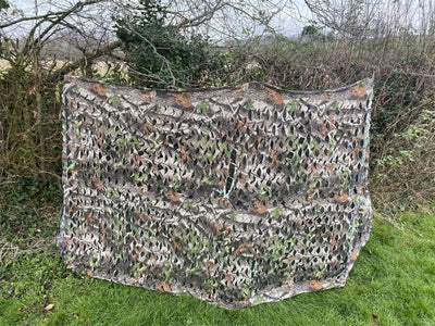 Simon Stealth Ghost Net hedgerow and woodland camouflage netting, designed for concealment in natural outdoor environments.