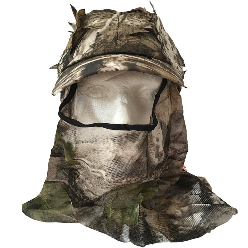 Simon 3D camo veil cap, adjustable military-style headwear with 3D camouflage pattern and breathable fabric.