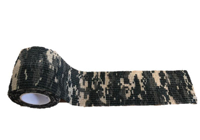 Simon reusable non-stick camo tape with desert camouflage pattern, ideal for hunting and outdoor gear applications.