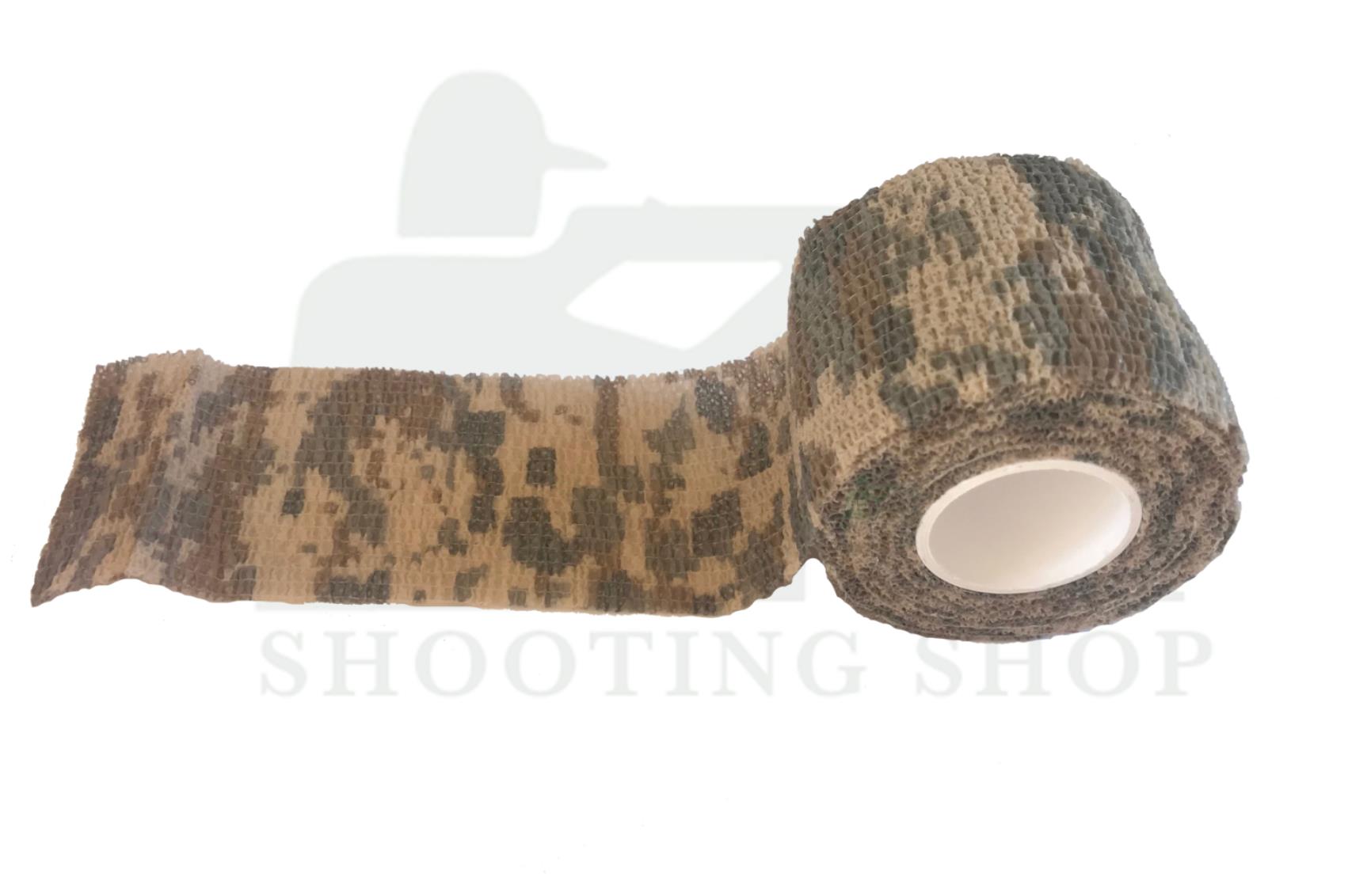 Reusable non-stick camo tape by Simon, featuring a durable camouflage pattern, ideal for crafting, hunting, or outdoor projects.
