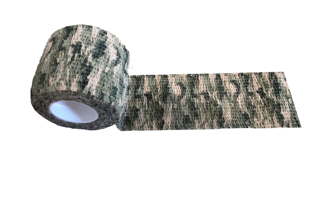 Reusable non-stick camo tape by Simon, featuring a camouflage pattern suitable for versatile outdoor and crafting applications.