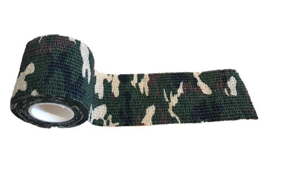 Reusable non-stick camo tape by Simon, with a camouflage pattern, designed for versatile, durable adhesive applications.
