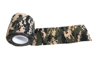 Reusable non-stick camo tape by Simon, featuring a camouflage pattern and flexible design for versatile use.