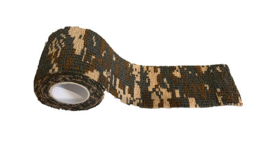 Reusable non-stick camo tape by Simon, featuring a rugged camouflage pattern, ideal for versatile outdoor or craft applications.