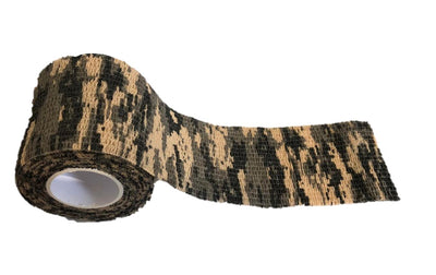 Reusable non-stick camo tape by Simon, featuring a camouflage pattern, flexible and ideal for outdoor or craft applications.