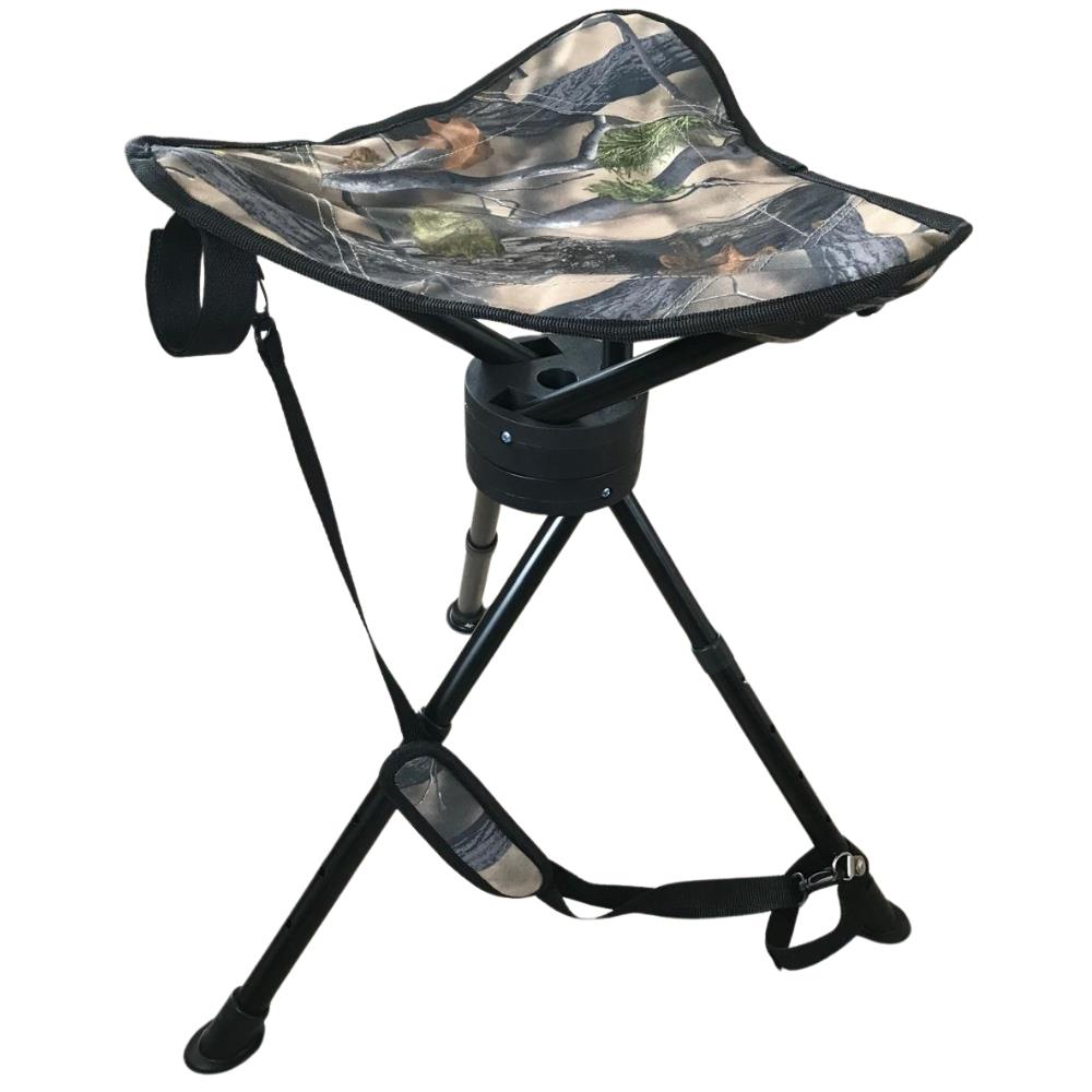 Simon compact camo swivel hide seat showing a comfortable, camo-patterned seat with swivel base for versatile seating.