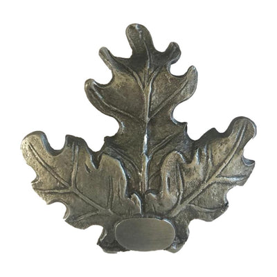 Silver Trophy Plate Leaf by SPJAGD with detailed leaf design on polished silver surface.