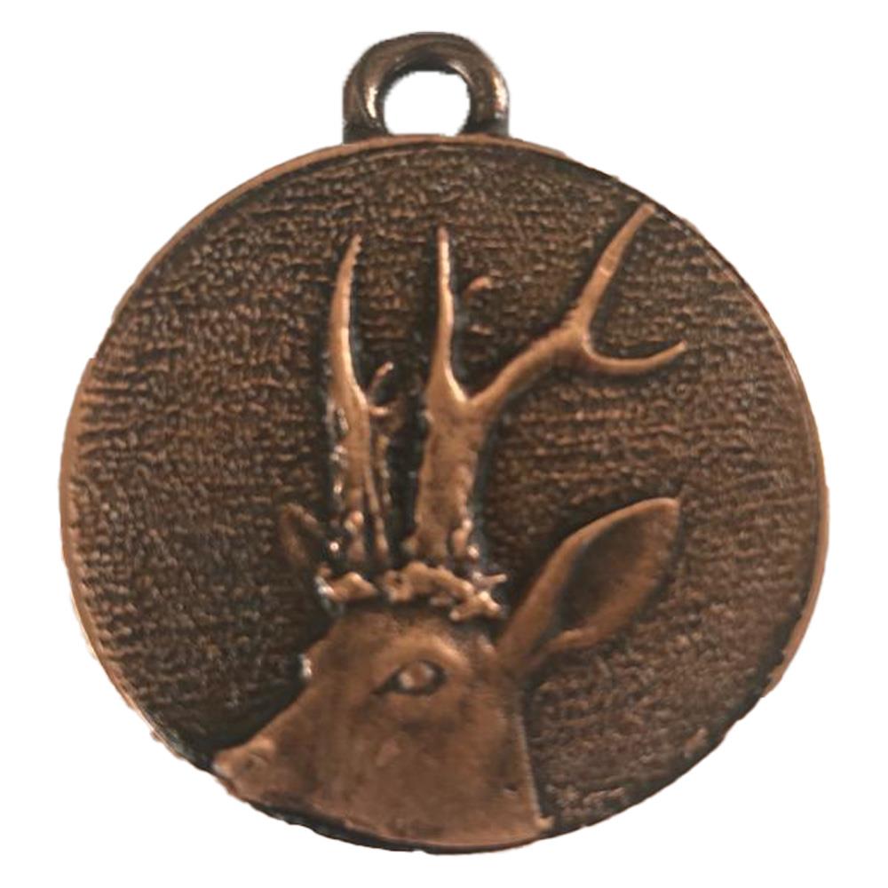 Silver medals for roe buck deer plaque by SPJAGD, featuring detailed designs for trophy recognition and display.
