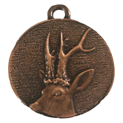 Silver medals for roe buck deer plaque by SPJAGD, featuring detailed designs for trophy recognition and display.