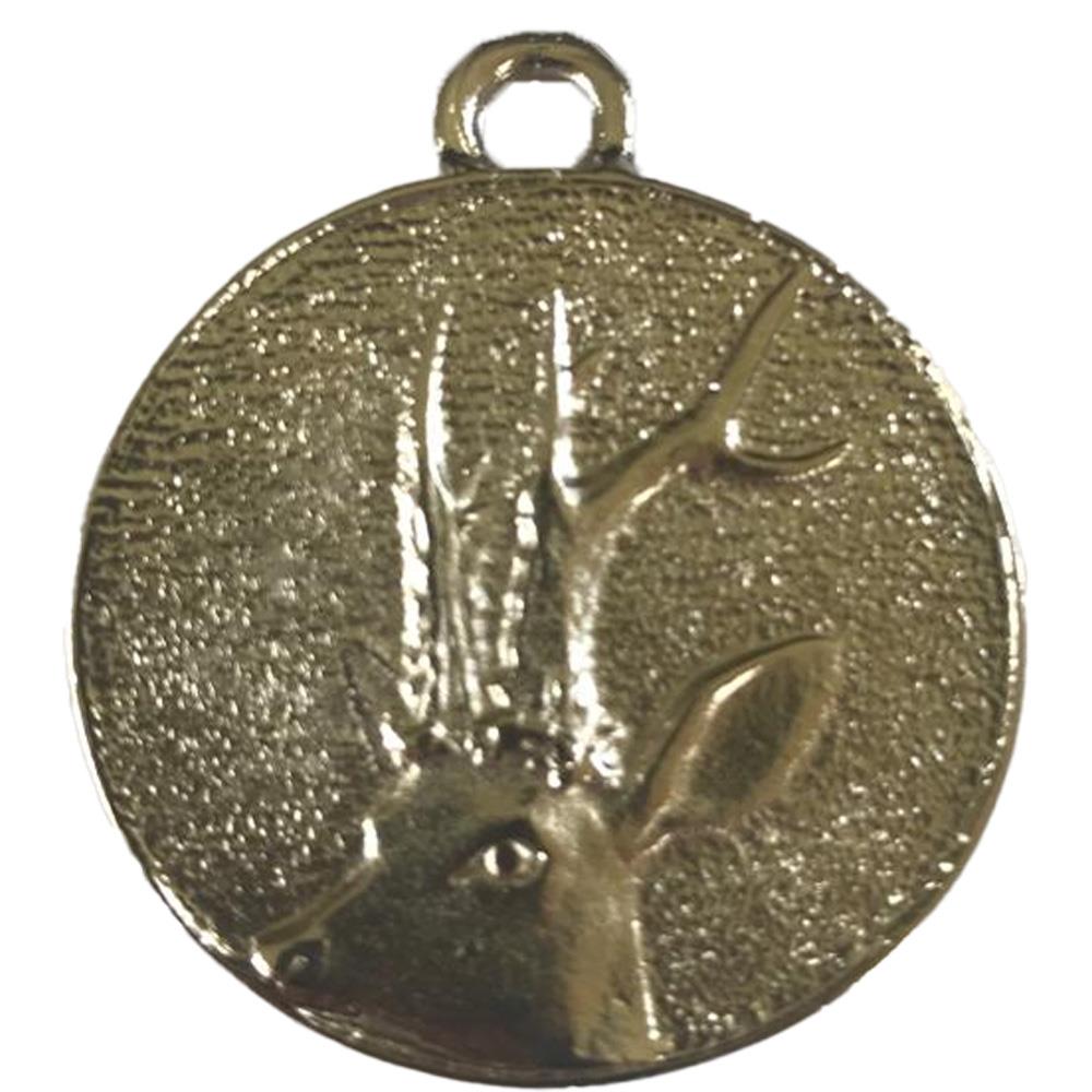 Silver medals for Roe Buck Deer plaque by SPJAGD, featuring detailed deer design and crafted for hunting trophy display.