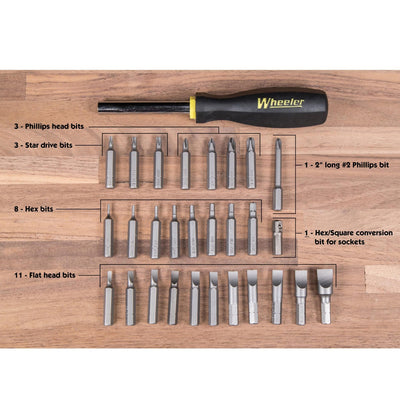 Sportsman Wheeler professional gunsmithing screwdriver set with 36, 43, 65, 72, or 89 precision screwdrivers for firearm repairs.