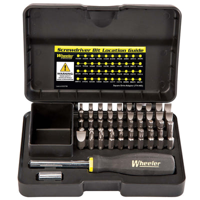 Sportman Wheeler Professional Gunsmithing Screwdriver Set with 36, 43, 65, 72, or 89 precision screwdrivers for firearm maintenance.