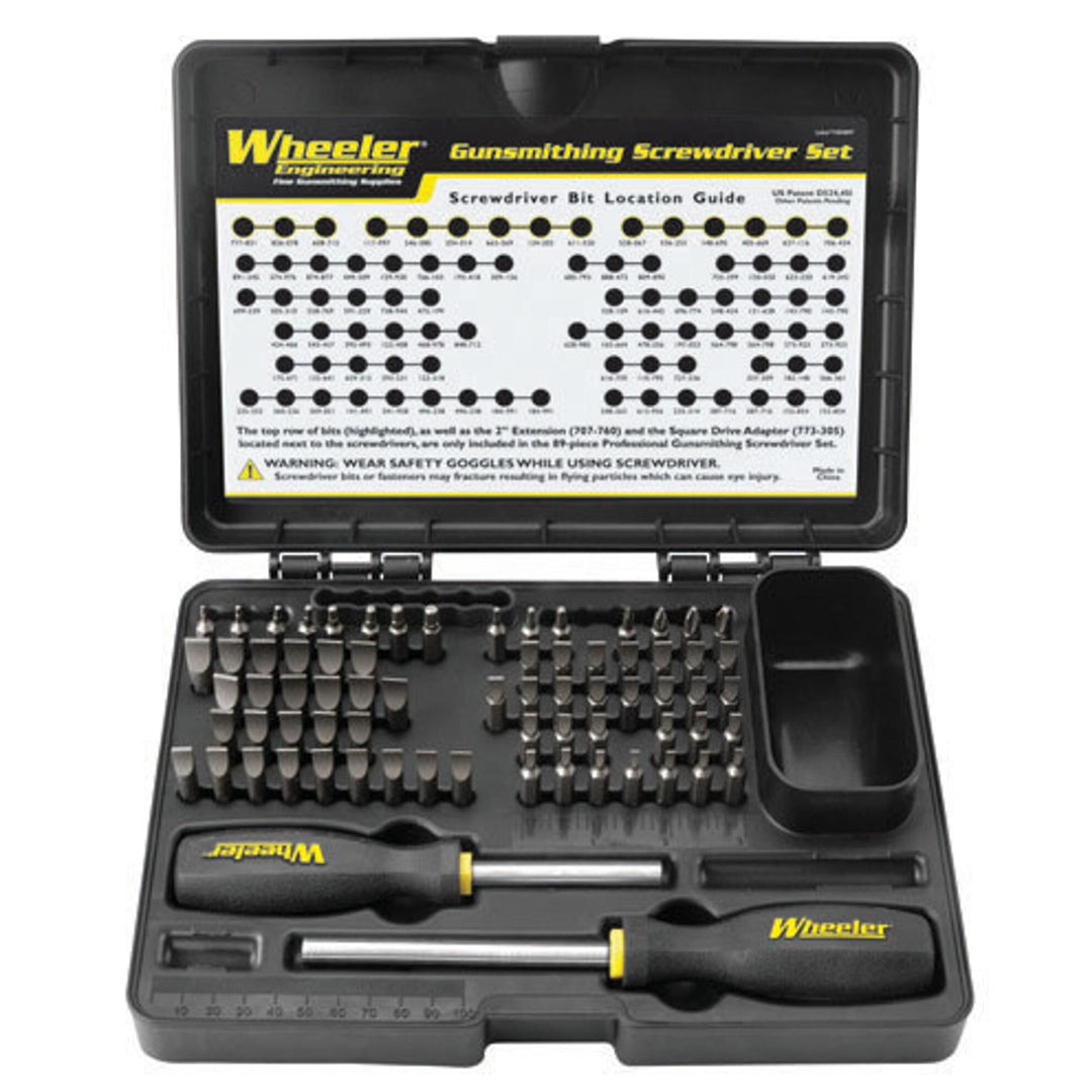 Sportsman Wheeler Professional Gunsmithing Screwdriver Set with 36, 43, 65, 72, or 89 precision screwdrivers for firearm repairs.
