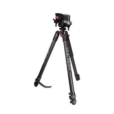 SPORTSMAN BOG Death Grip clamping carbon tripod shooting stick for stable support during outdoor shooting activities