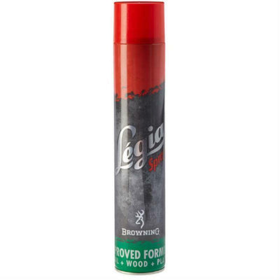 Browning Legia Spray 750ml by SPORTS MAN, a lubricant spray in a white and red aerosol can for firearm maintenance.