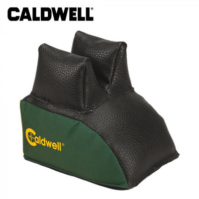 Filled Caldwell medium high rear bag from Sportsman, used for stability in shooting or shooting sports equipment.