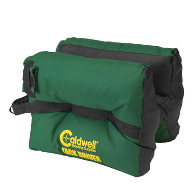 Filled Caldwell Tack Driver Bag by SPORTSMAN with multiple compartments and firearm accessories for secure storage and transport.