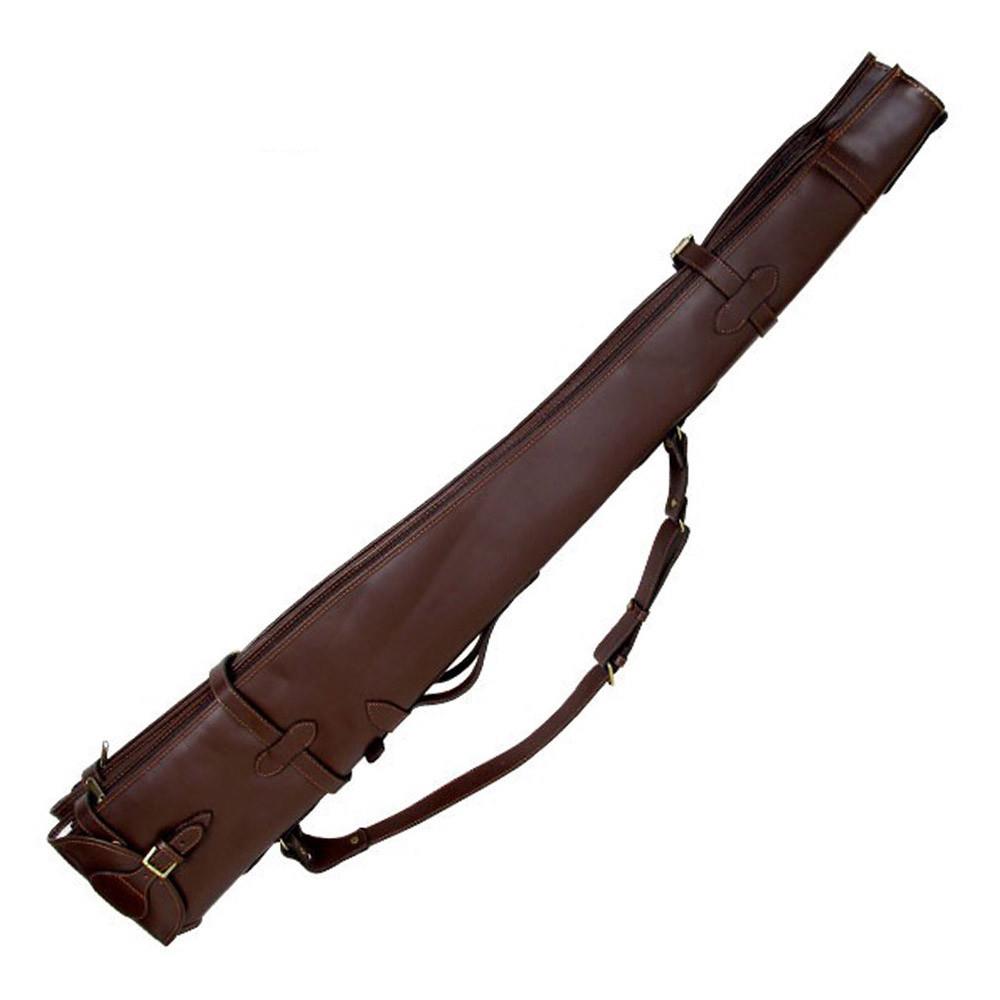 SPORTSMAN Guardian Canterbury Luxian Elite double shotgun slip with padded leather exterior and adjustable strap for secure carry.