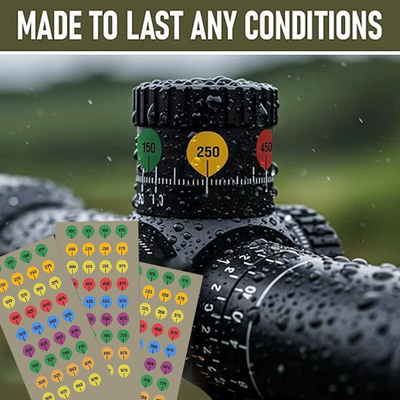 Rifle Scope Turret Long Range Shooting Stickers