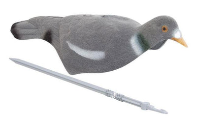 Jack Pyke flocked pigeon shell decoys by THATCH, lightweight, stackable with sprung peg movement, used for bird hunting decoys.