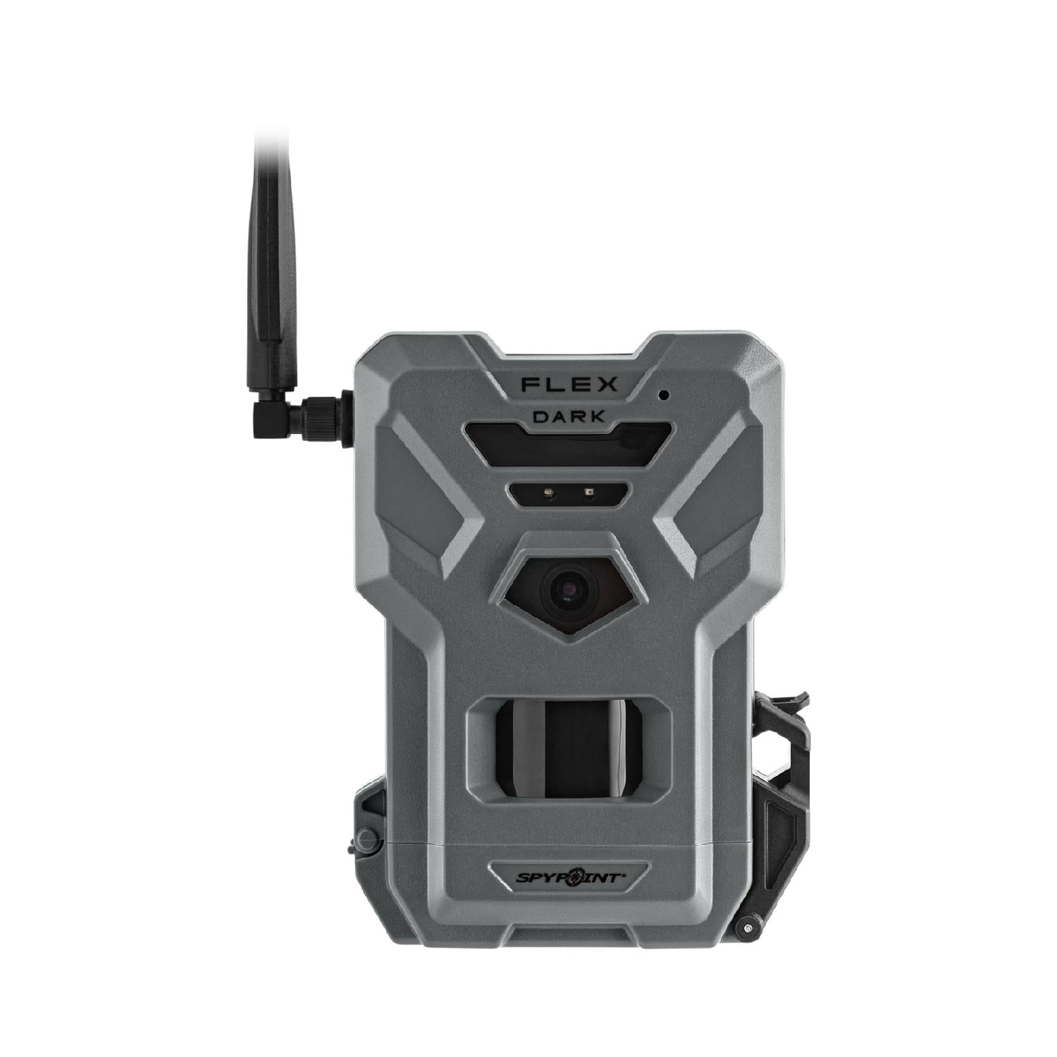 TJACKS Spypoint FLEX DARK digital trail camera accessory with black exterior and compact design for outdoor wildlife monitoring.