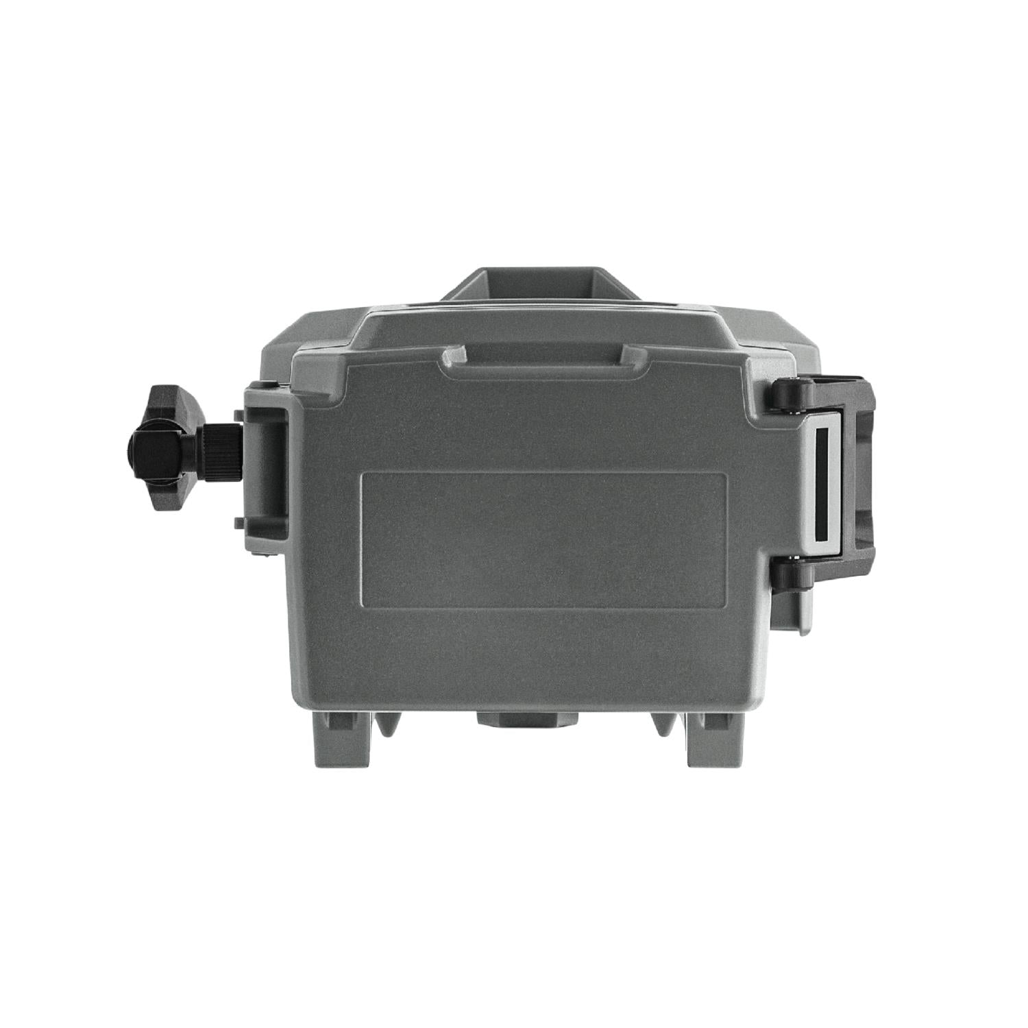 Spypoint FLEX DARK digital trail camera accessory by TJACKS, showing the camera with its dark camouflage design and outdoor mounting features.