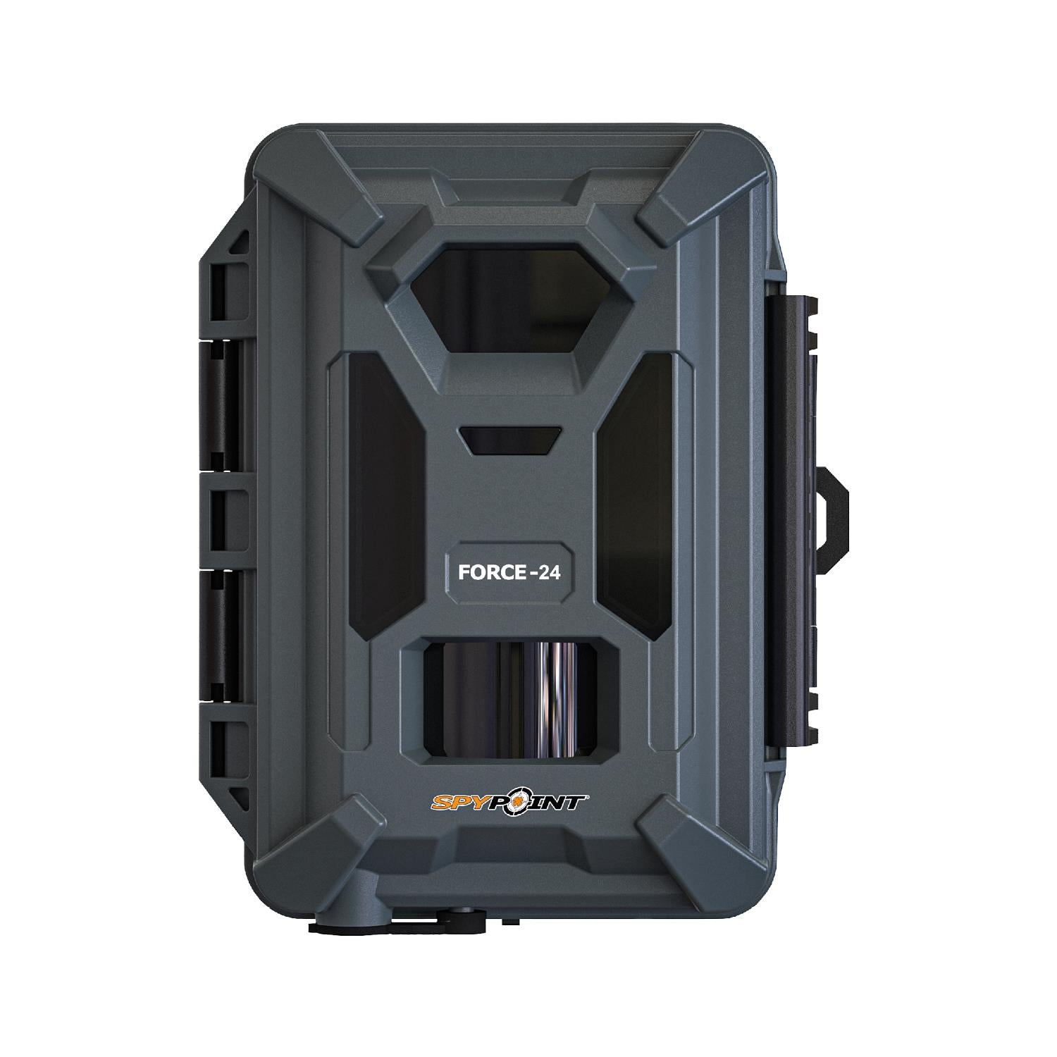 TJACKS accessories for Spypoint FORCE 24 digital trail camera, showing mounting options and camera close-up.