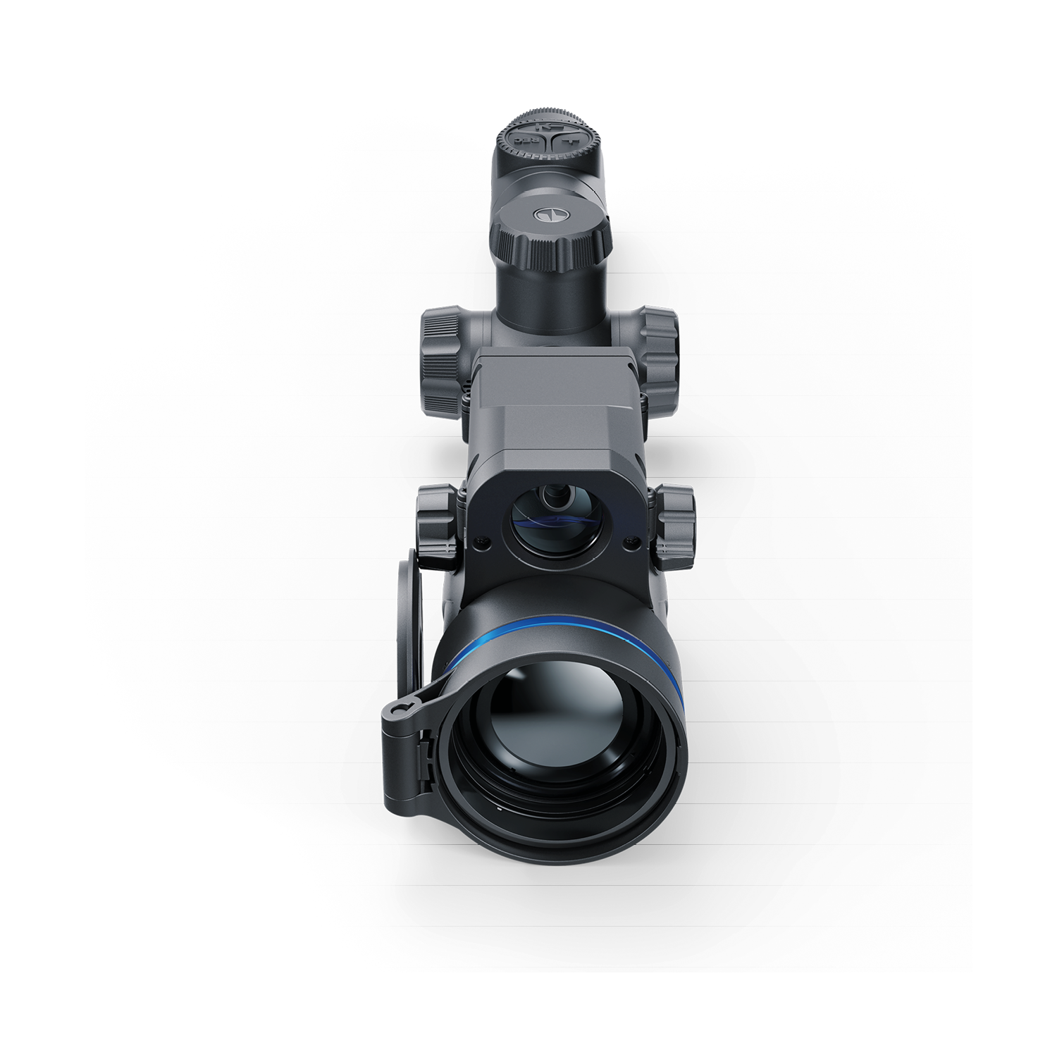 TJACKS Pulsar Thermion 2 LRF XL50 thermal rifle scope with high-resolution thermal imaging and laser rangefinder for hunting.