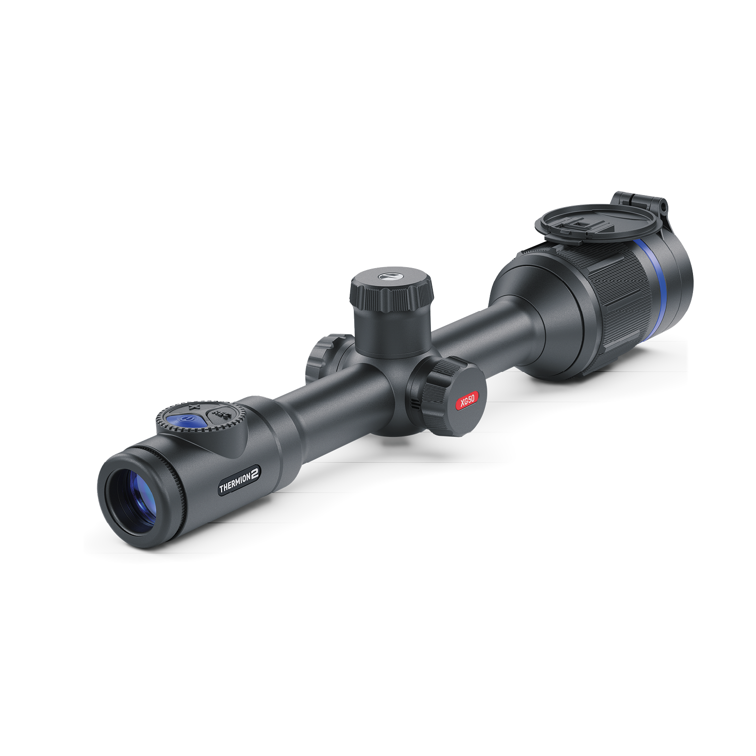 TJACKS Pulsar Thermion 2 XG50 thermal rifle scope with high-resolution thermal imaging and adjustable zoom.