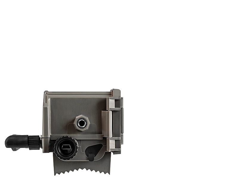 TJACKS SPYPOINT CELL-LINK turns trail cameras into cellular-enabled SPYPOINT cameras, shown connected to a trail camera in the image.