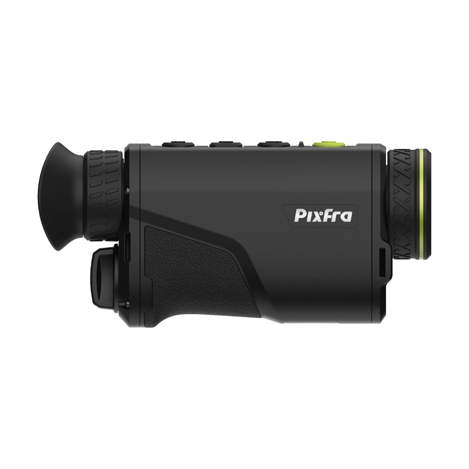 TJACKS Pixfra Arc A635 LRF thermal monocular with 640 sensor, built-in rangefinder, lightweight design, for scopes and night vision.
