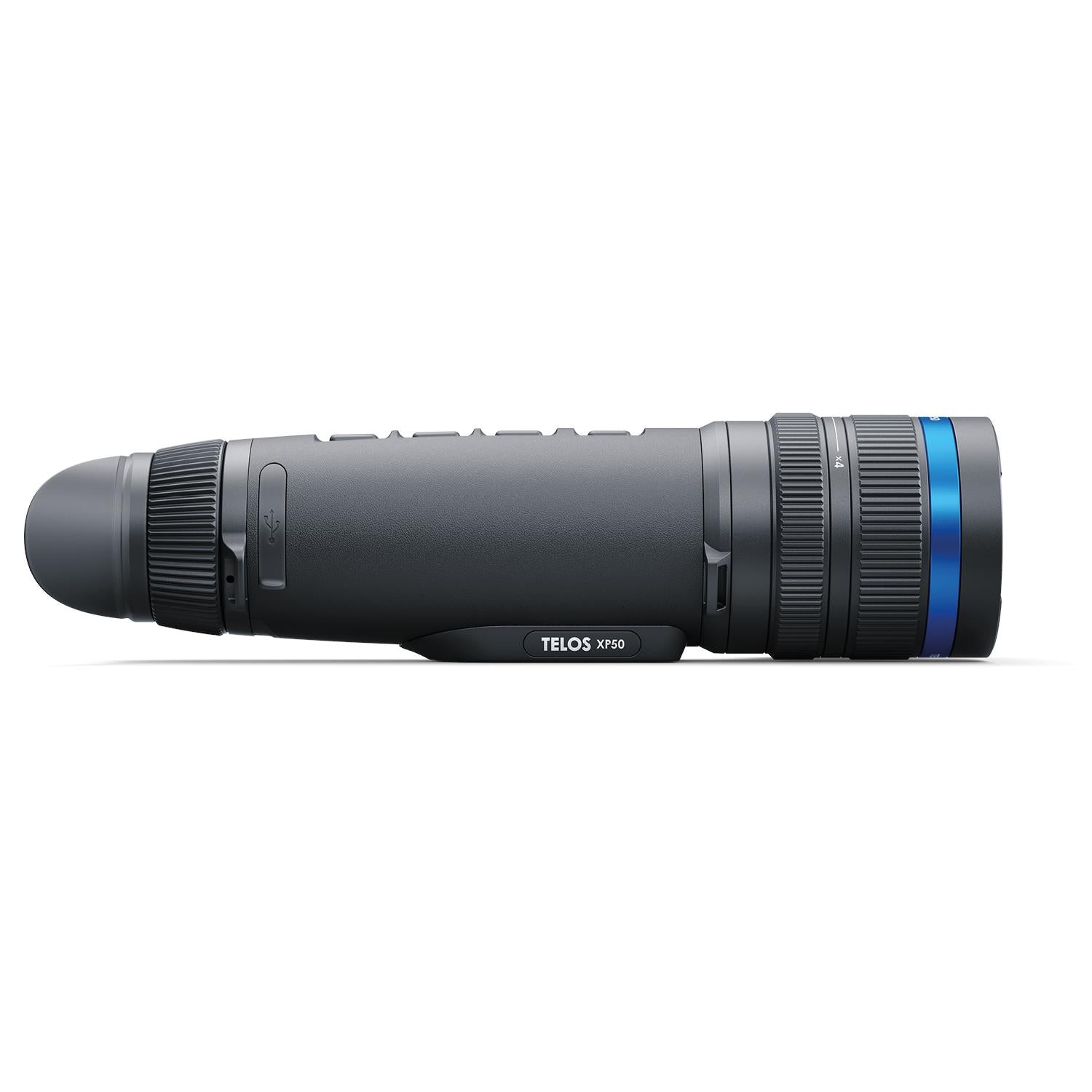 TJACKS Pulsar Telos XP50 thermal monocular with 640x480 sensor, 1800m detection, and built-in recorder for night vision.