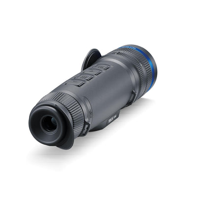 TJACKS Pulsar Telos XP50 thermal monocular with 640x480 sensor, 1800m detection range, and built-in recorder for night vision.