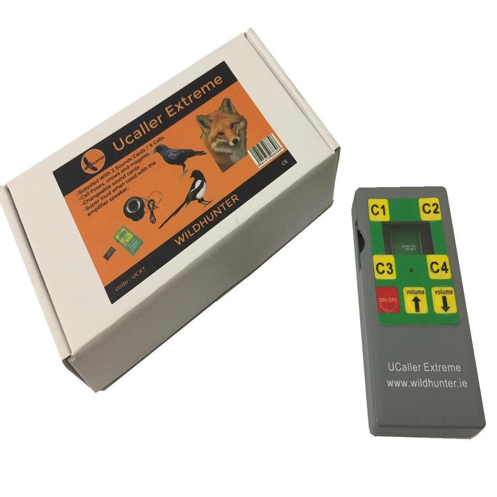Wild MKIII 2018 UCaller Extreme with fox and magpie sound cards, featuring a sleek design and customizable sound options.