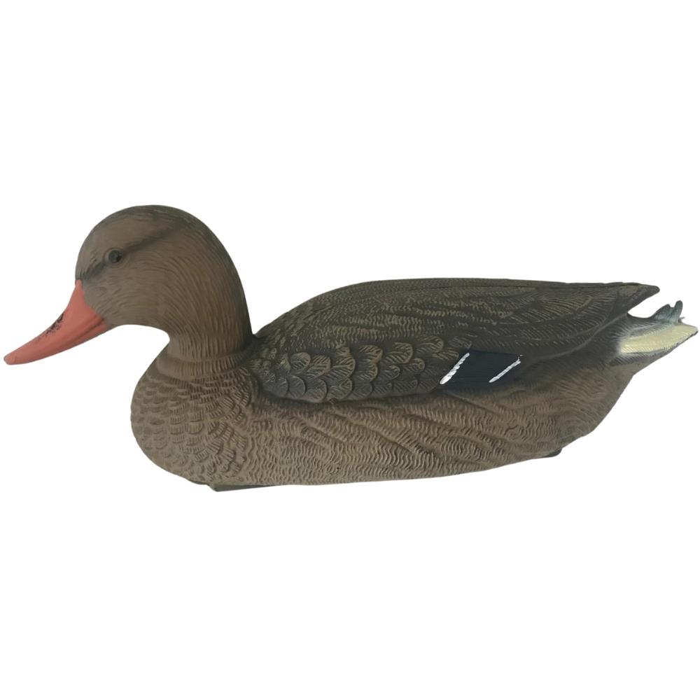 Full-bodied female Mallard Duck decoy by WINDY, showcasing realistic painted details for hunting or decor use.